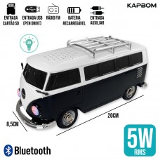Caixa de Som Bluetooth Kombi WS-266 Kapbom - Preta